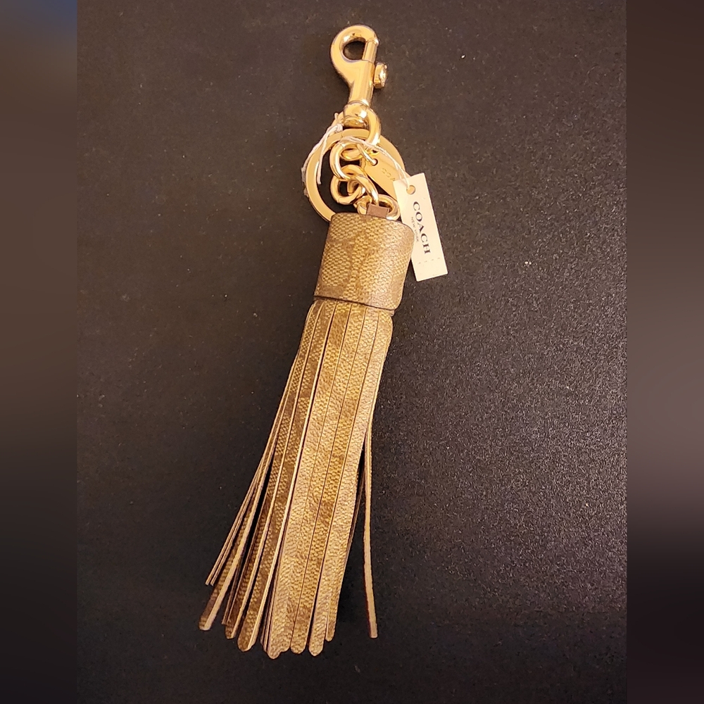 Coach Brown Tassel Keychain